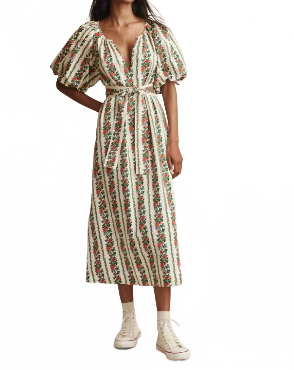 NEW THE GREAT. fairground dress in tapestry floral